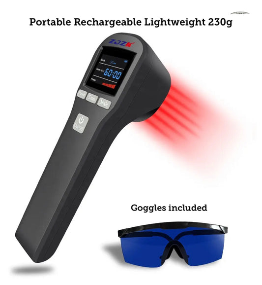 Handheld portable Dog Horse Pet Human quality Infrared Red Blue Light Laser Therapy w/timer & intensity