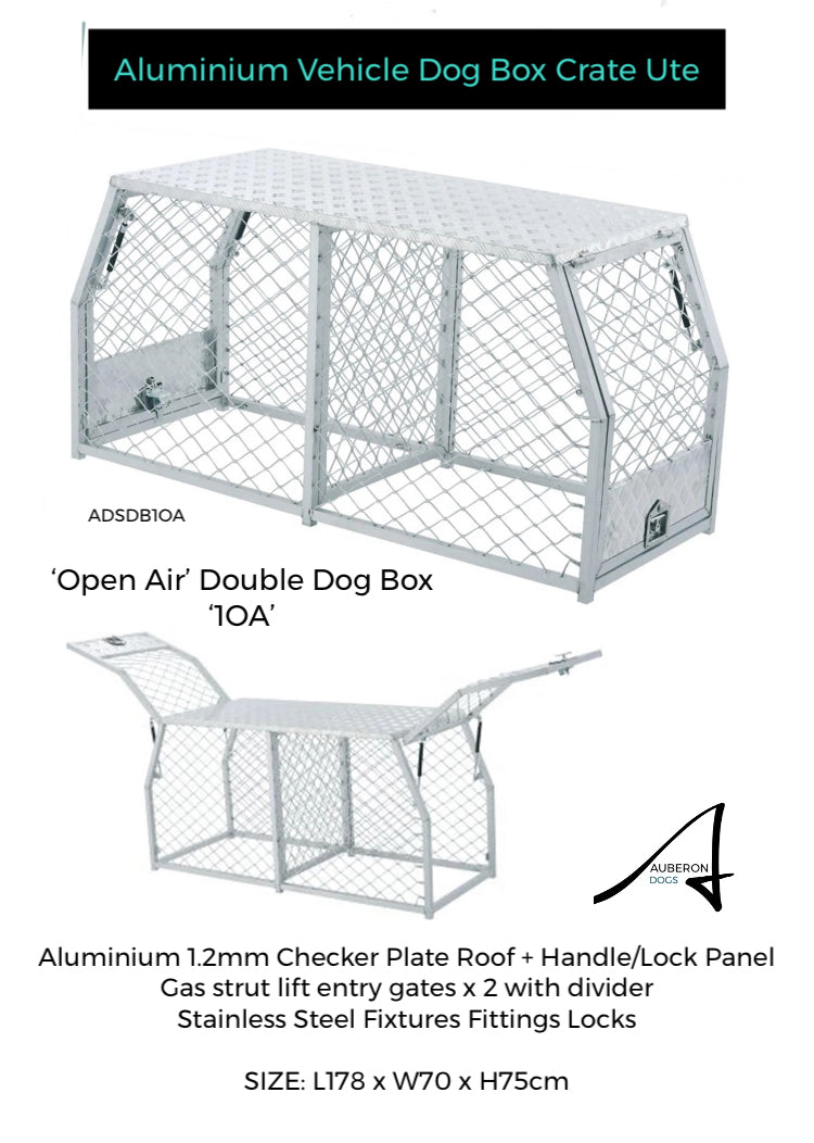 Aluminum ‘Open Air’ ADS1OA Vehicle Ute Dog Double 2 Berth