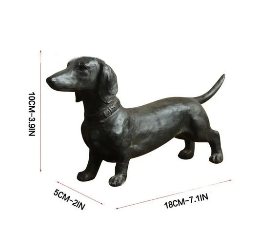 Dachshund Figurine Statue Decor Dog themed Gift detailed resin sculpture