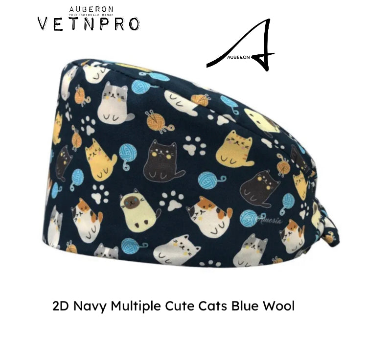 Cat Themed Uniform Hars Caps Scrubs Dog Groomers Vet Assistant Retail Casual Wear Cat Lovers