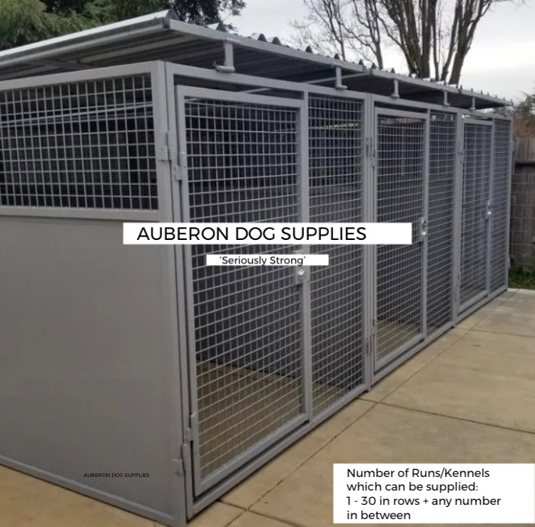 Dog Kennel Run 2.4x1.8m or 4.4x1.8m indestructible safe secure Yard Enclosure w/Roof ‘Seriously Strong’ ESL85+yrs