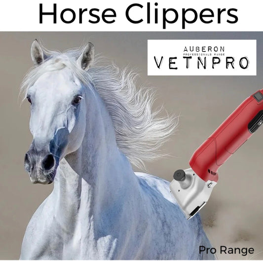 Horse Clippers Pro Range 150W Slim design lightweight >10000+hrs working life