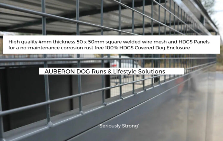 Dog Kennel Run 2.4x1.8m or 4.4x1.8m indestructible safe secure Yard Enclosure w/Roof ‘Seriously Strong’ ESL85+yrs