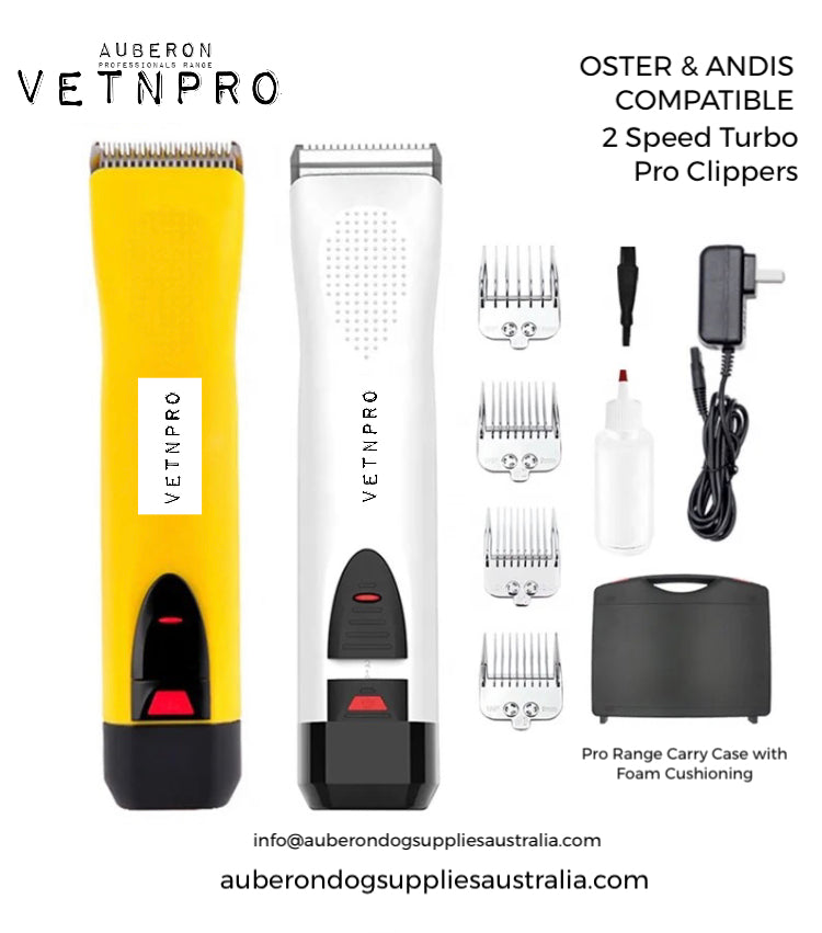 Dog Clippers Pro Range Wahl Andis + Oster A5 Compatible Cord + Cordless Various Colours Dog Grooming VetnPro Range