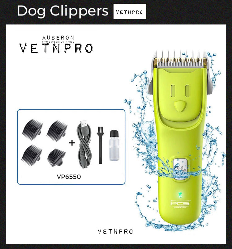 Clipper Set cordless 5500rpm high power USB rechargeable Dog Pet Waterproof 60mins working time