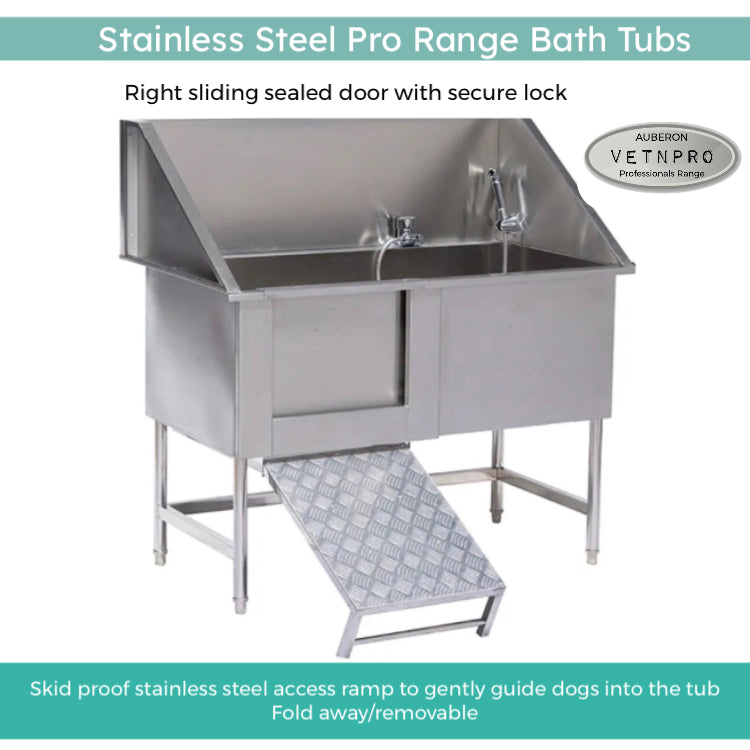 Dog pet grooming stainless steel pro range Bath Tub 130x61x90-150cm