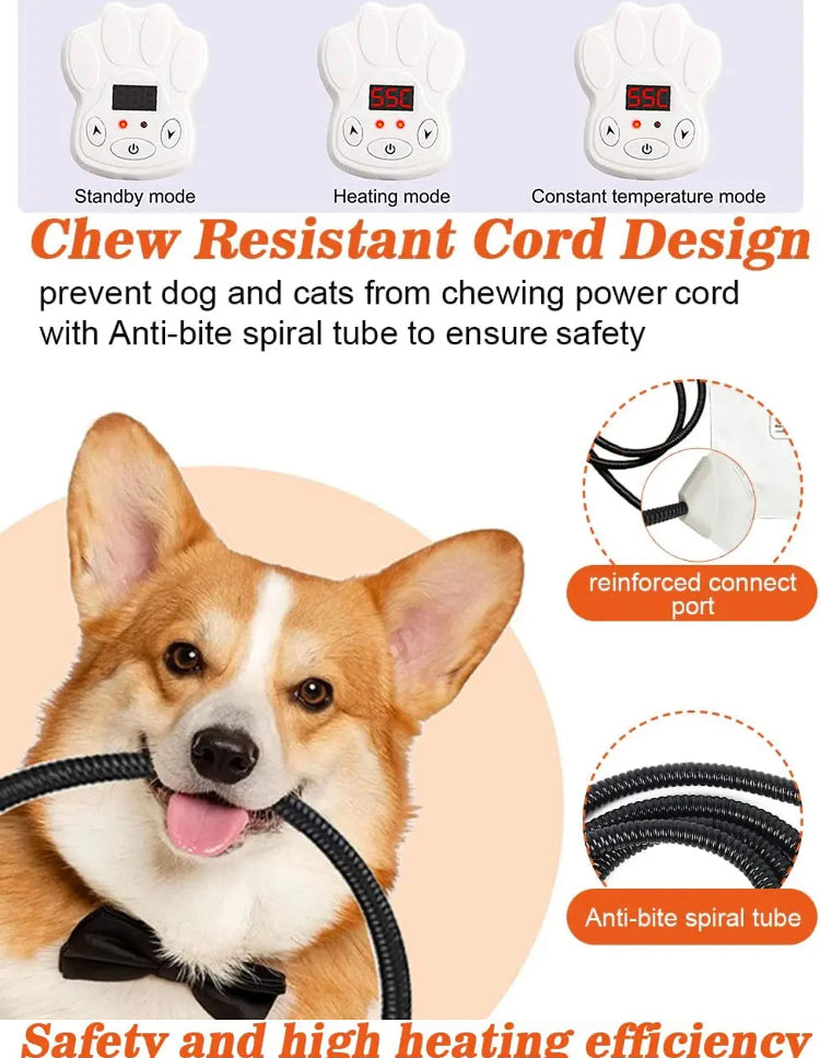 Heating Pad 65 x 40cm High Quality CE Safety Cert Dog Pet Cat Rabbit Multifunction Switch Control Chew Bite Water Proof