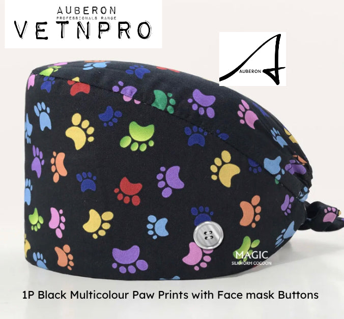Dog Themed Hats Uniform Groomers Vet Assistants Shop Salon Headwear Scrubs Caps many gorgeous designs Cats Animals Floral Toons Breed Specific Quality Cotton