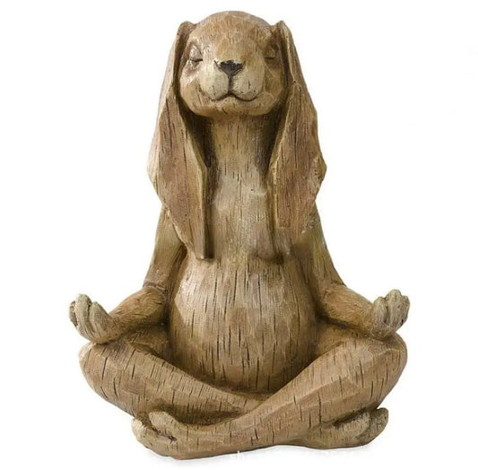 ‘Bunny Zen’ Statue Resin cute sweet gift for bunny rabbit lovers