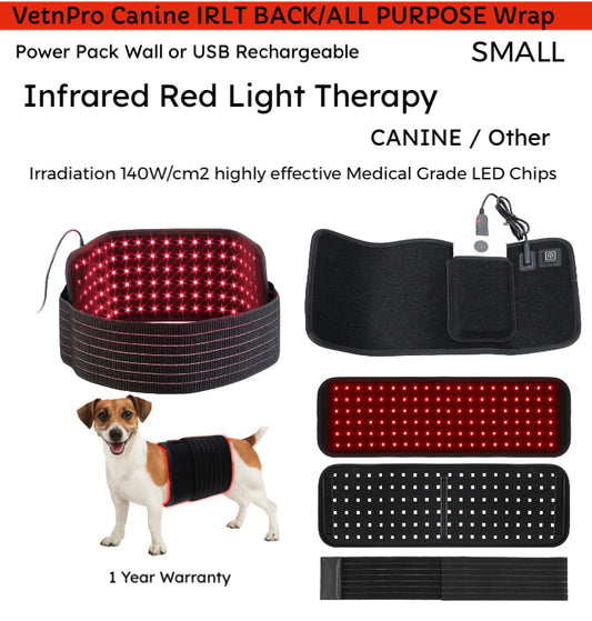 Canine / other Infrared Light Therapy BACK/MULTIPURPOSE Wrap Small