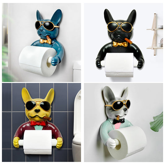 French Bulldog Toilet Paper Holder ‘Frenchies Range’