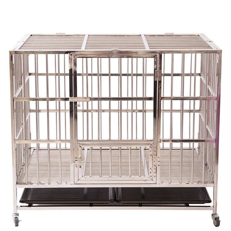 SALE ! XL + GIANT breed single door dog Crates stainless steel on wheels