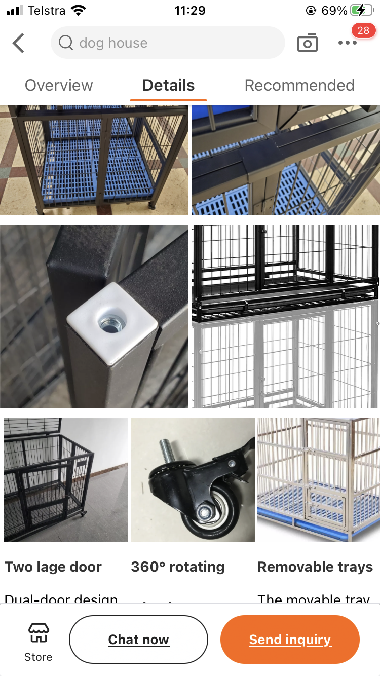 Carbon Steel Square tube + Wire Crate on wheels