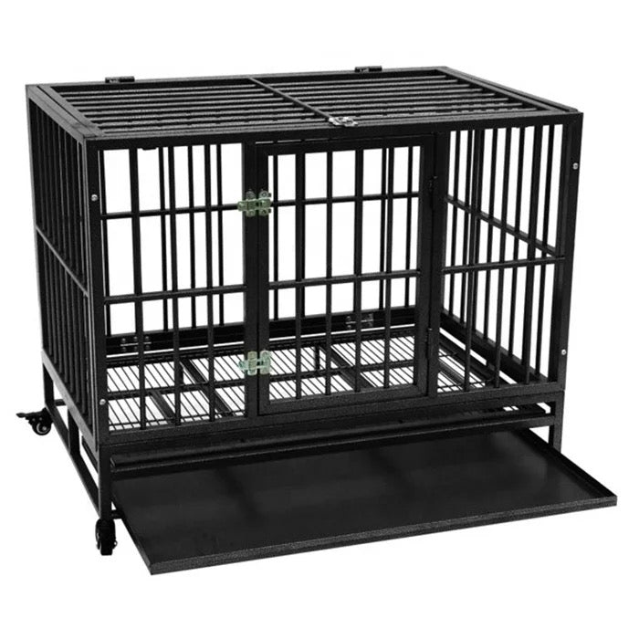 Giant Breed avail Heavy Duty Carbon Steel Dog Crates on Wheels incl XL + GIANT breed up to 145cm