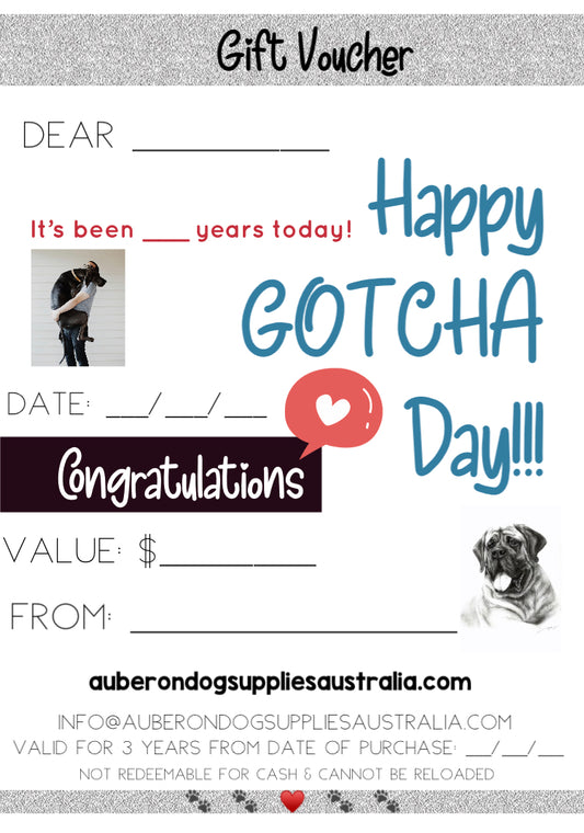 Happy ‘Gotcha Day’ Gift Voucher