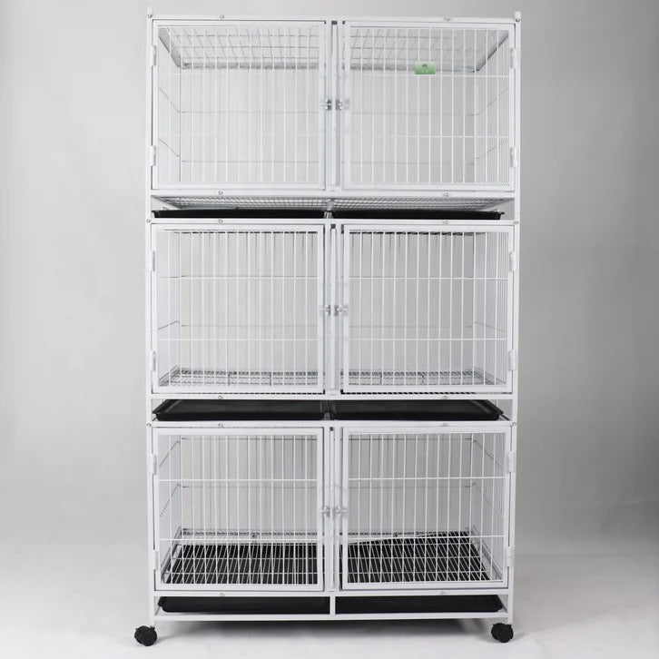 3 Section multi purpose stackable dog cages crates with dividers