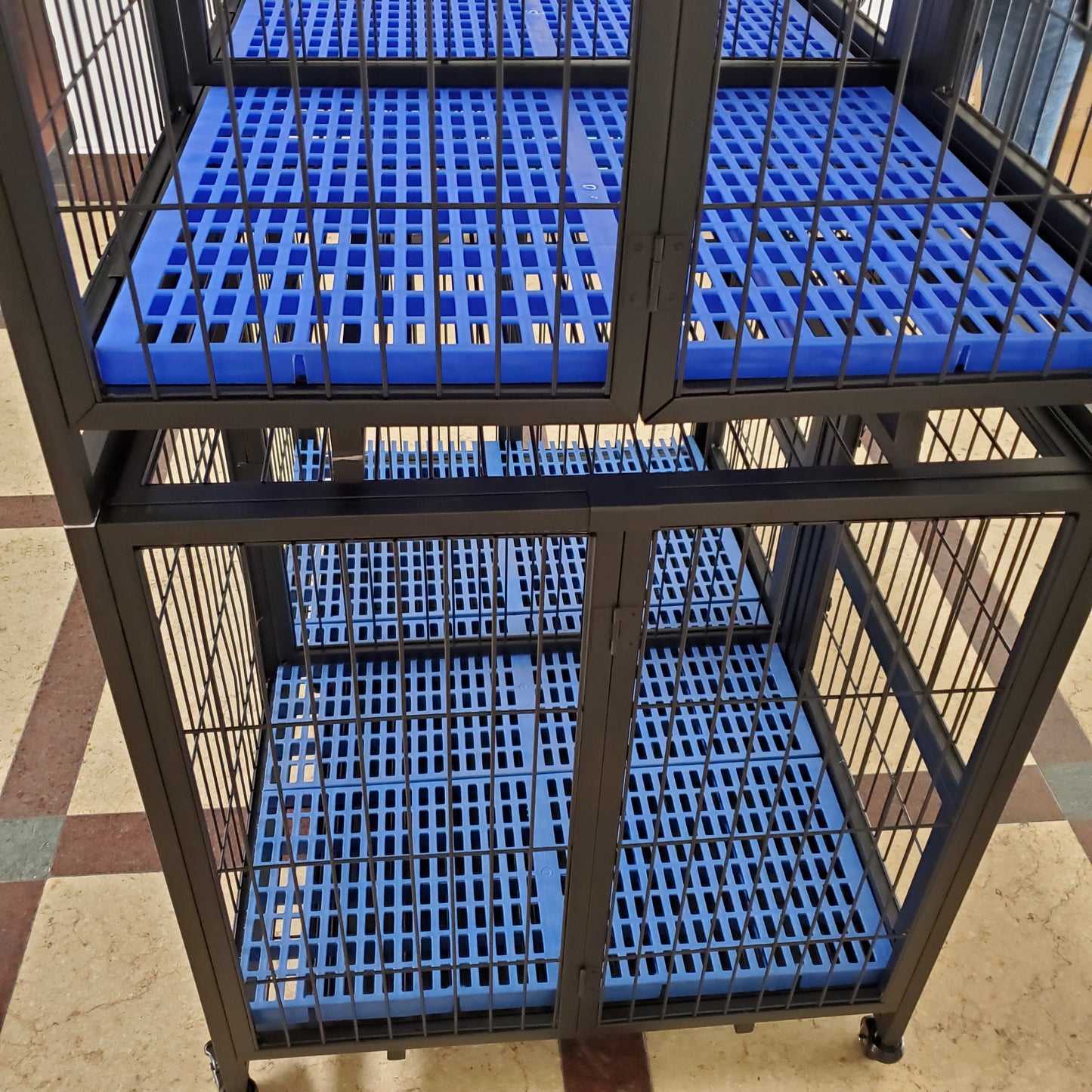 Carbon Steel Square tube + Wire Crate on wheels