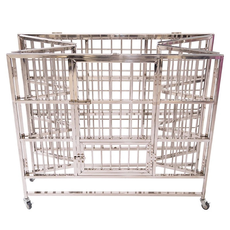 SALE ! XL + GIANT breed single door dog Crates stainless steel on wheels